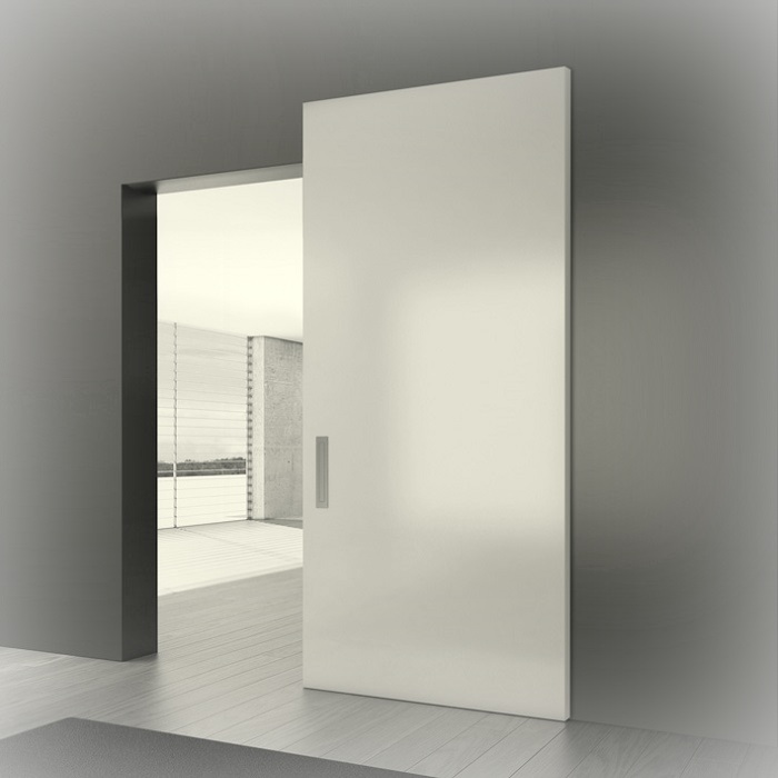 Paslėpta stumdomų/sulankstomų durų technika