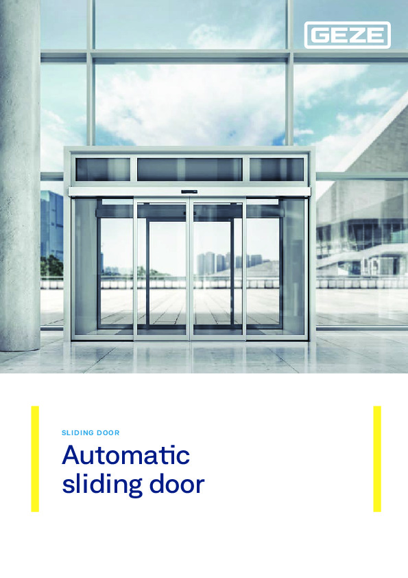 GEZE sliding door automation - product catalog (EN)