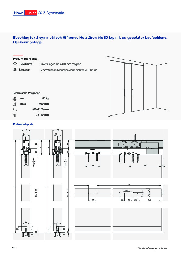 HAWA JUNIOR 80Z Symmetric - catalog