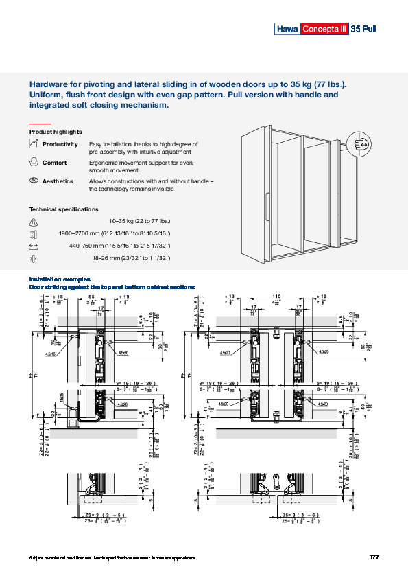 HAWA CONCEPTA III 23 PULL - system catalog
