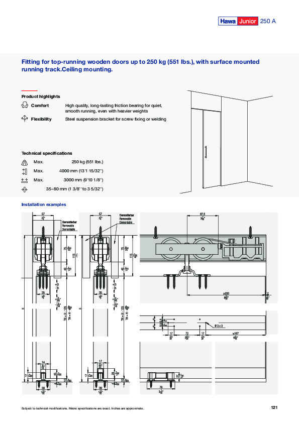 HAWA Junior 250 A - system catalog