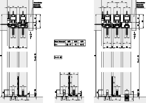 HAWA Junior 80 Z Telescopic - installation examples
