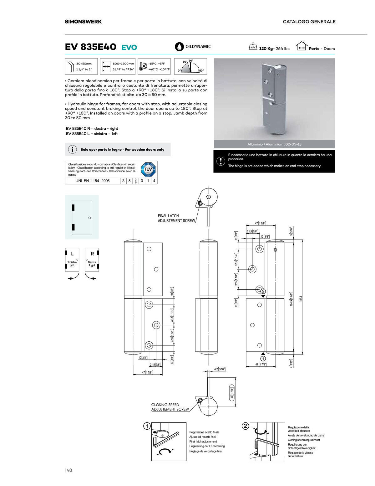 EV 835E40 / EV 835E40SOL - installation manual (EN/IT)