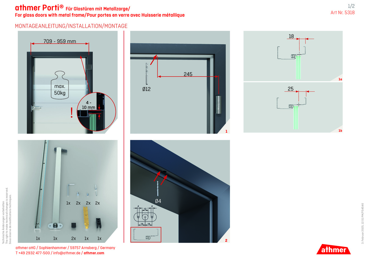 Assembly instructions PORTI 5318