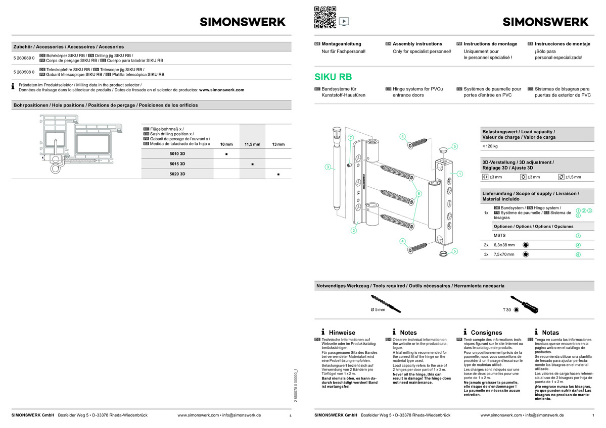 SIKU RB assembly instructions