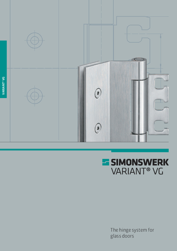SIMONSWERK VARIANT® VG - hinge system for heavy-duty glass doors