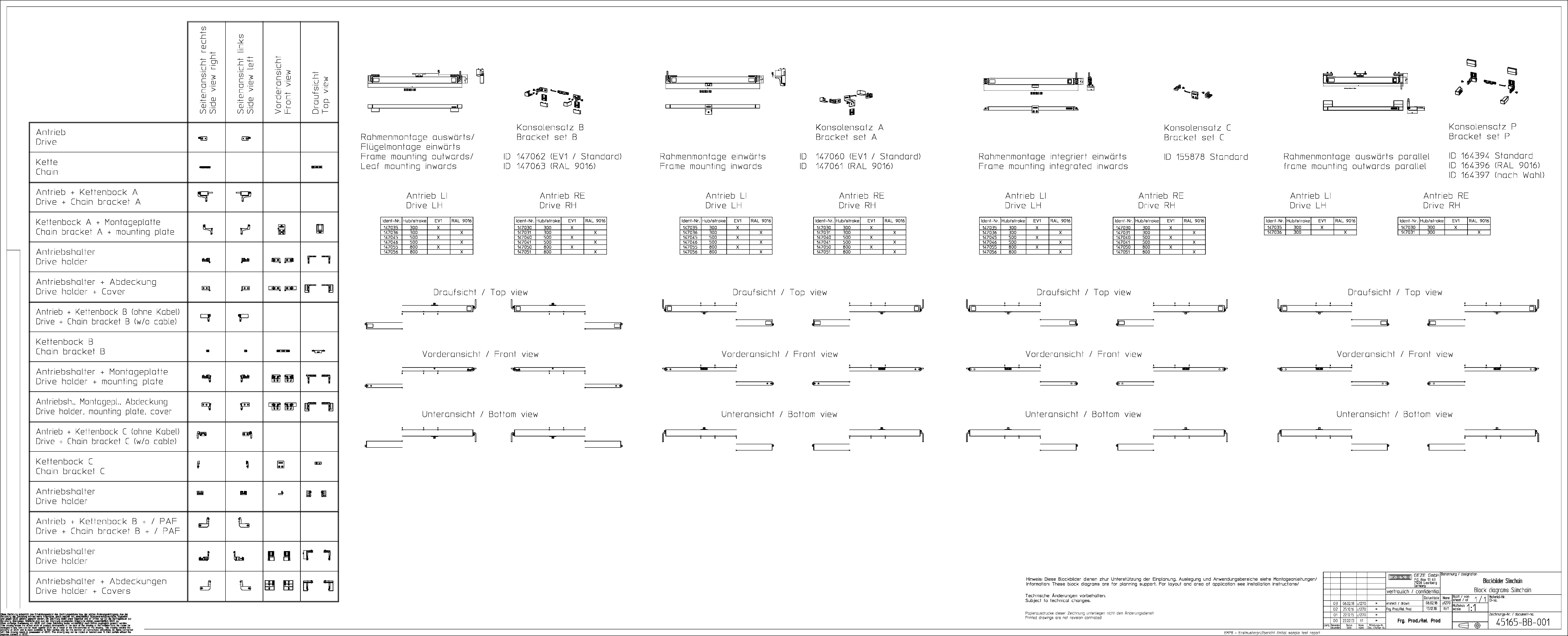 GEZE SLIMCHAIN - installation drawing (DE/EN)