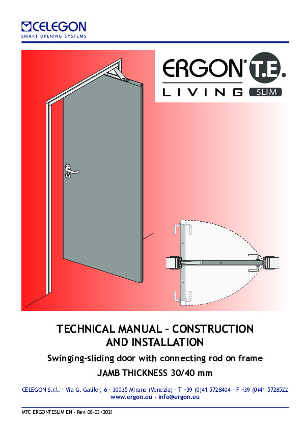 ERGON LIVING T.E. SLIM - technical manual (EN)