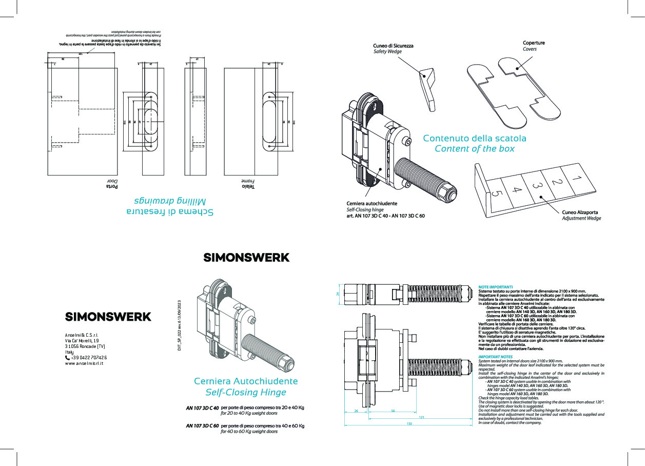 ANSELMI AN 107 3D C60 - Installation instructions (IT/EN)