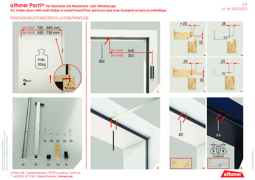 Assembly instructions PORTI 5312/5313