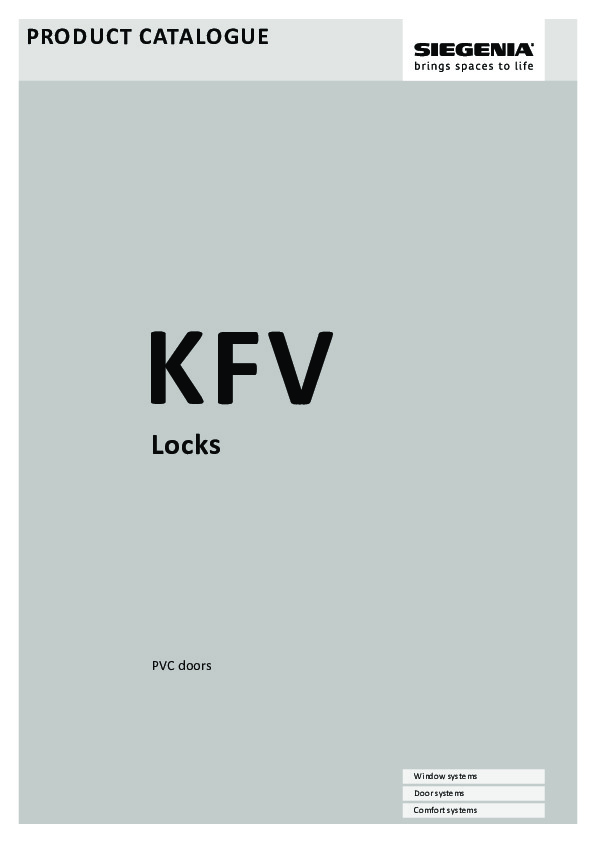 KFV locks for PVC doors