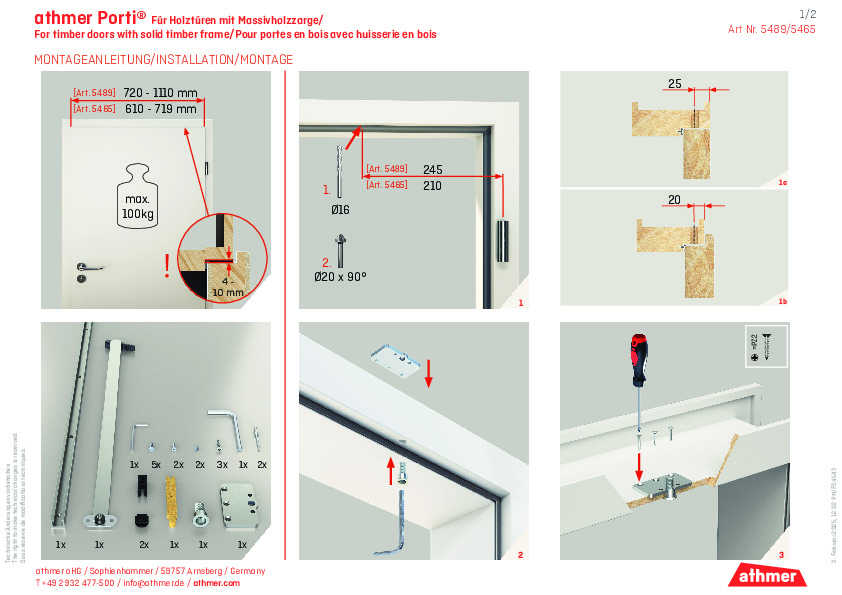 Assembly instructions PORTI 5489