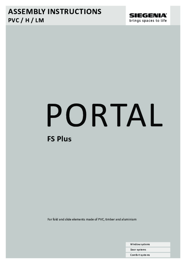 PORTAL FS PLUS assembly instructions
