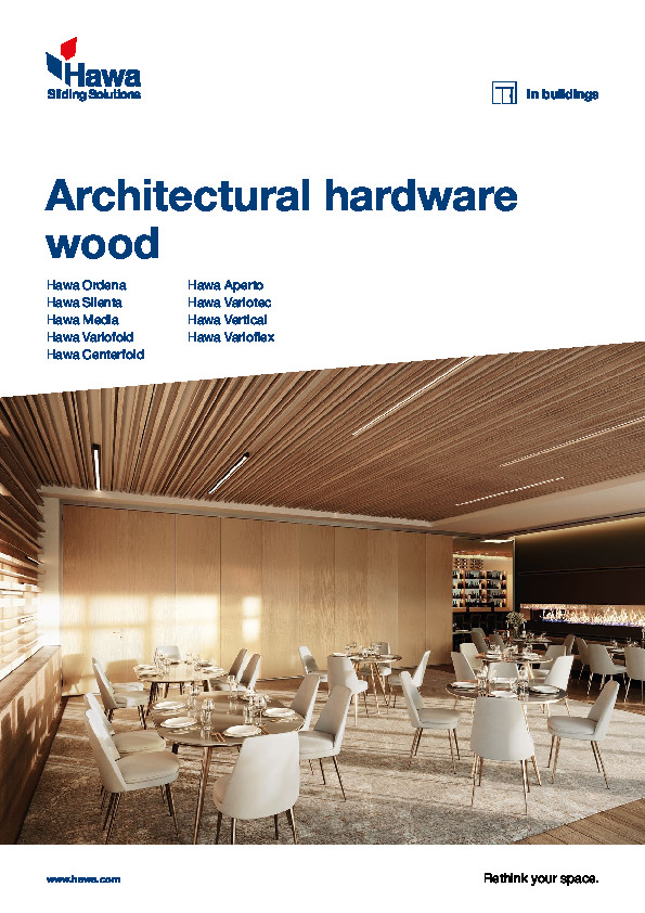 HAWA sliding solutions in buildings - timber 2024
