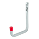 Wall hook, 302x250x91 mm, galvanised / red end caps