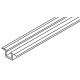 042.3089.600 running track flush mounted, aluminium anodized, 6000 mm