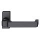Framed door handle 06 1134, without spindle, on square rose, □ 8 mm, aluminium black S8