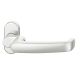 FSB 06 1045 cranked handle for framed fireproof emergency door on oval rose, natural aluminium F1