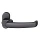 FSB 06 1045 cranked handle for framed fireproof emergency door on oval rose, matt black S8