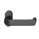 FSB 06 1290 cranked handle for framed fireproof emergency door on oval rose, matt black S8