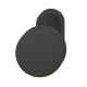 Door knob 07 0829 inactive, on oval rose, aluminium S8 black