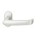 FSB 09 1045 handle for framed fireproof emergency door on oval rose, natural aluminium F1