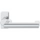 Handle for framed doors 06 1031, without spindle on square rose, 9 mm, for fire safety doors, st.steel