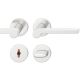 Rankenos rinkinys ant apvalių rozečių WC, durų storis 39-58 mm, aliuminis F1
