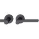 Rankenos rinkinys ant apvalių rozečių BAC, durų storis 39-58 mm, juodas aliuminis 0810