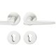 Handle set on round roses PZ, door thickness 39-58 mm, aluminium F1