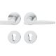 Handle set on round roses PZ, door thickness 39-58 mm, stainless steel matt