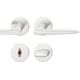 Handle set on round roses WC, door thickness 39-58 mm, aluminium F1