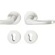Handle set on round roses PZ, door thickness 39-58 mm, aluminium F1