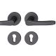 Handle set on round roses PZ, door thickness 39-58 mm, aluminium S8