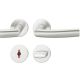 Handle set on round roses WC, door thickness 39-58 mm, aluminium F1