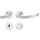 Handle set on round roses WC, door thickness 39-58 mm, aluminium F1