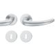 Handle set on round roses BB, door thickness 39-58 mm, stainless steel matt