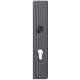 Long backplate FSB 14 1410 ASL PZ/72, aluminium black S8 textured matt