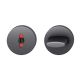 Key rose WC round, aluminium black S8