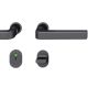 Plug-in handle set WC, alu S8 black