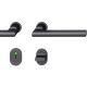 Plug-in handle set WC, alu S8 black