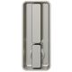 Sliding door handle WC with knob, rectangular, aluminium F1