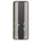 Sliding door handle WC with knob, rectangular, aluminium F1/S8