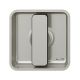 Sliding door handle, non-lockable, square, aluminium F1