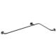 Corner support rail for bathrooms, 528x750mm, matt stainless steel, right