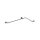 Corner support rail for bathrooms, 528x975mm, matt stainless steel, right