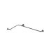 Corner support rail for bathrooms, 528x975mm, matt stainless steel, left