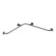 Corner support rail for bathrooms, 750x750mm, matt stainless steel