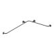 Corner support rail for bathrooms, 1125x750mm, matt stainless steel, left