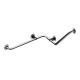 Handrail combination for bathroom 825x675mm, matt stainless steel, right